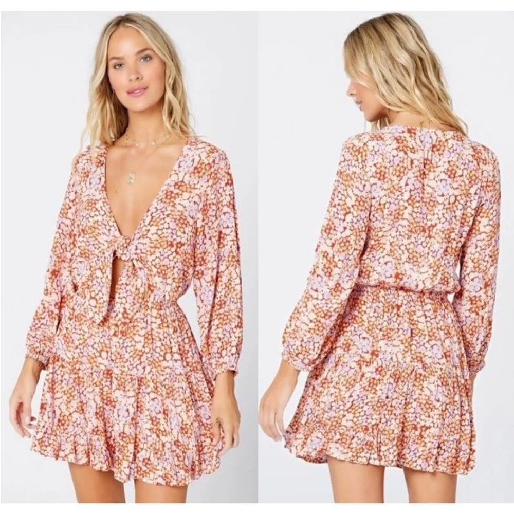 NWT - L*Space Stay Golden Ruffled Tiered Sundress - Small